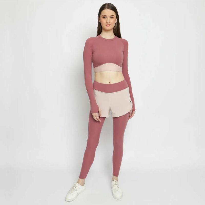 CORENATION SWINTON SHORT LEGGING PREMIUM-ALBA CORAL/BABY PINK