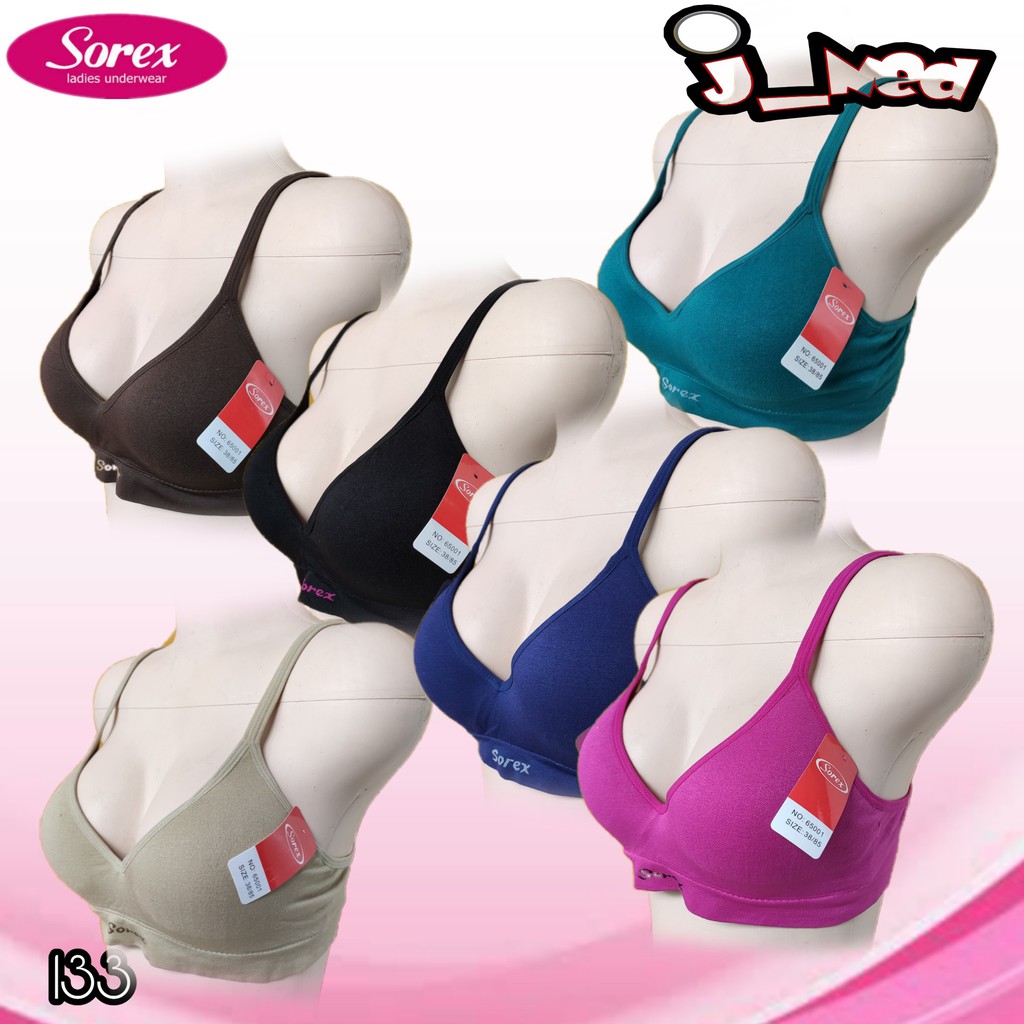 J133 BRA SOREX TANPA KAWAT BUSA TIPIS CUP B SIZE 34 -40