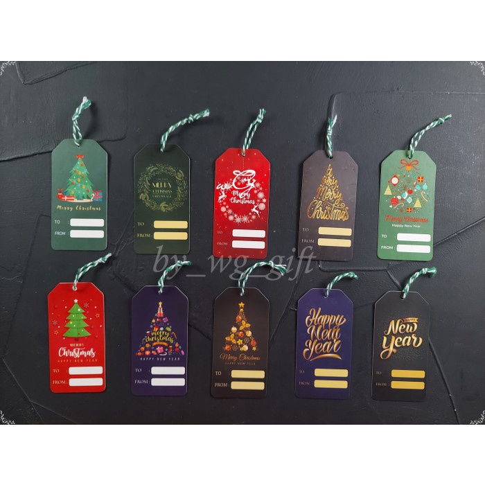 

Hang Tag Natal / Tahun Baru - Kartu Ucapan Motif B; Ukuran 5x10 cm