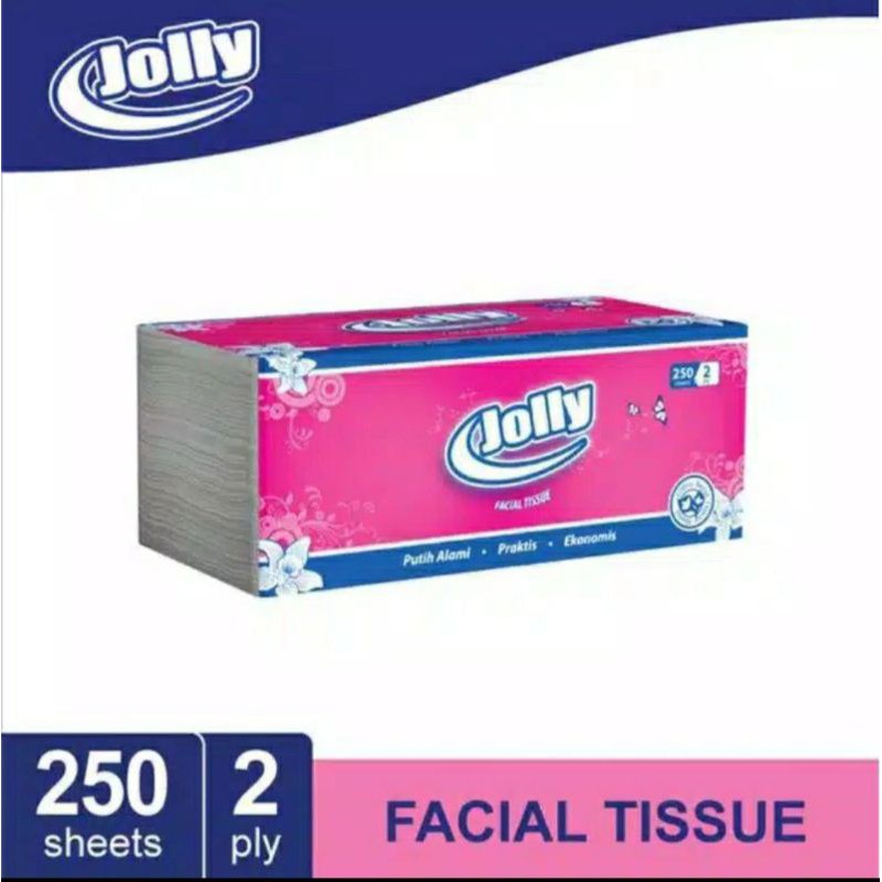 Tissue Jolly facial 2 ply 250 sheet