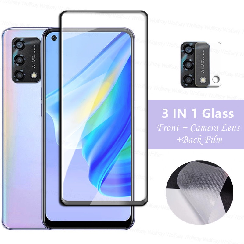 3 In 1 Tempered Glass Pelindung Lensa Kamera Belakang OPPO A95 A15 A15s A94 A54 A53 A33 A5S A3S