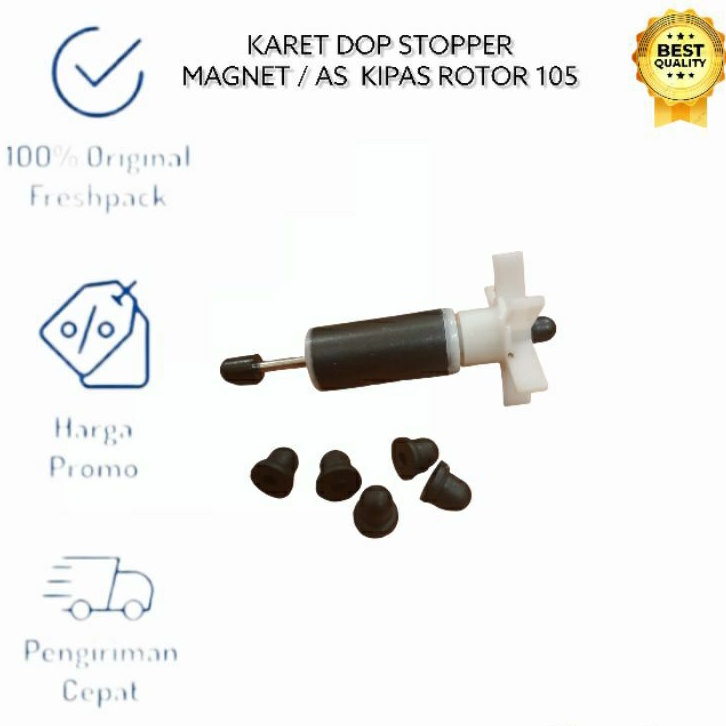 Karet Stopper Dop Tutup AS Magnet Kipas Rotor Pompa Aquarium PH 104 105 5200 6000