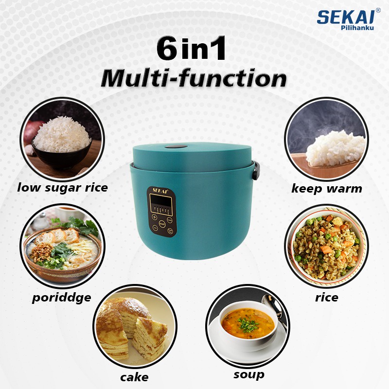 SEKAI Rice Cooker Digital Low Sugar Low Carbo / Penanak Nasi Magic Com Anti Gemuk 1.2 L / CMW 720 LS