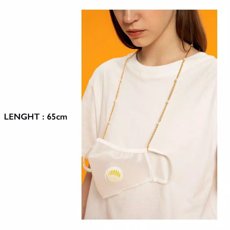 kalung masker rantai gold