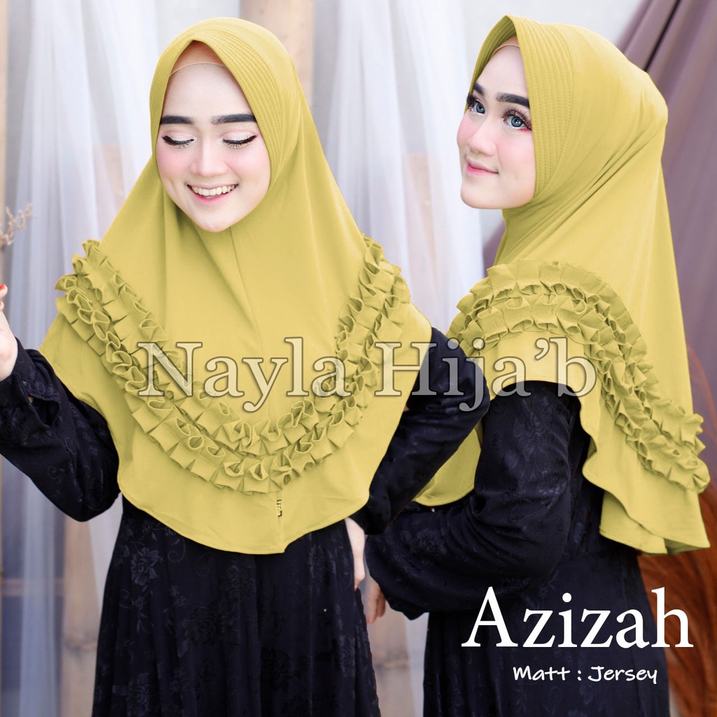 Jilbab Instan terbaru Hijab Bergo Azizah Kerudung Jersey Premium termurah dan terlaris Nayla Hijab