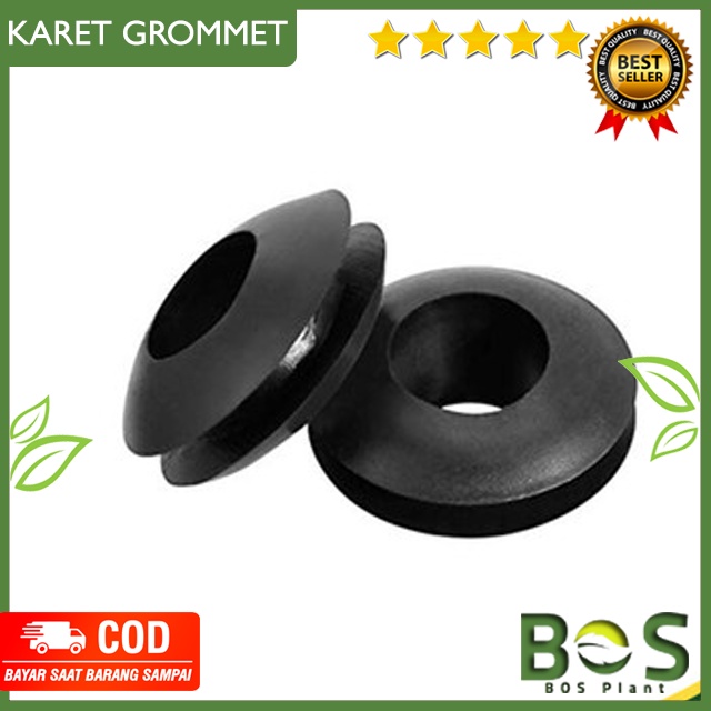 Karet Grommet 7 Mm untuk Selang PE PVC Seal Gromet 7 Mm Offtake 7 Mm hitam