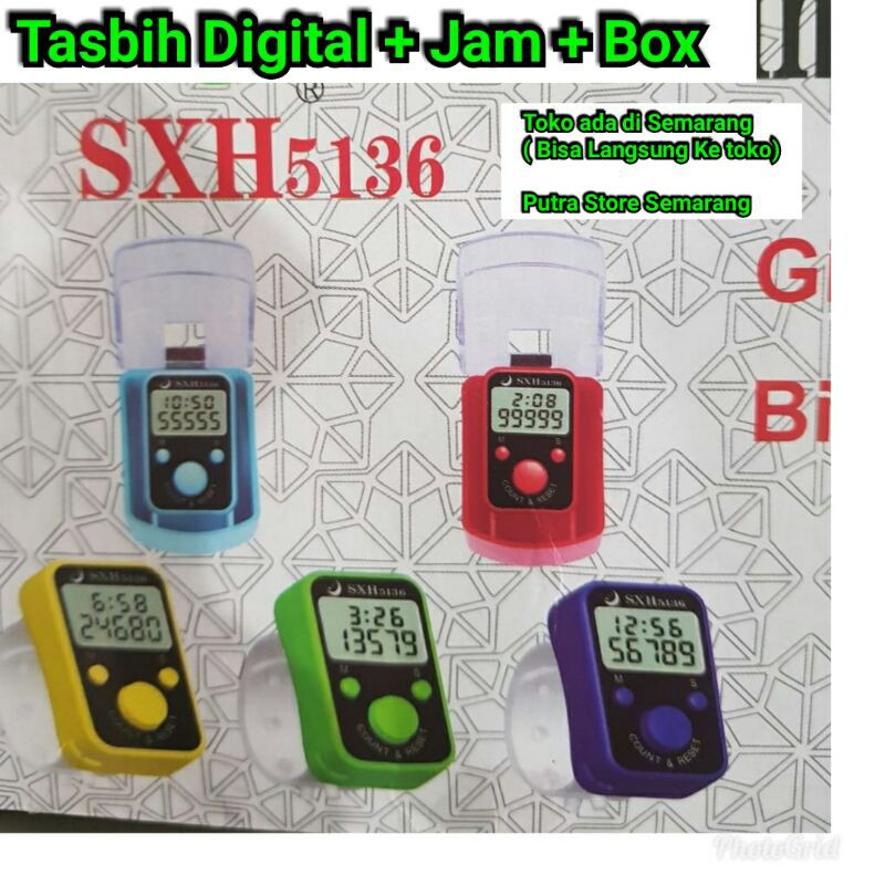 Tasbih digital jam Plus Box tanpa Lampu LED Tasbih Jam Digital