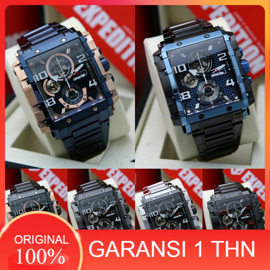 JAM TANGAN PRIA EXPEDITION E 6757 E6757 BLACK ORIGINAL