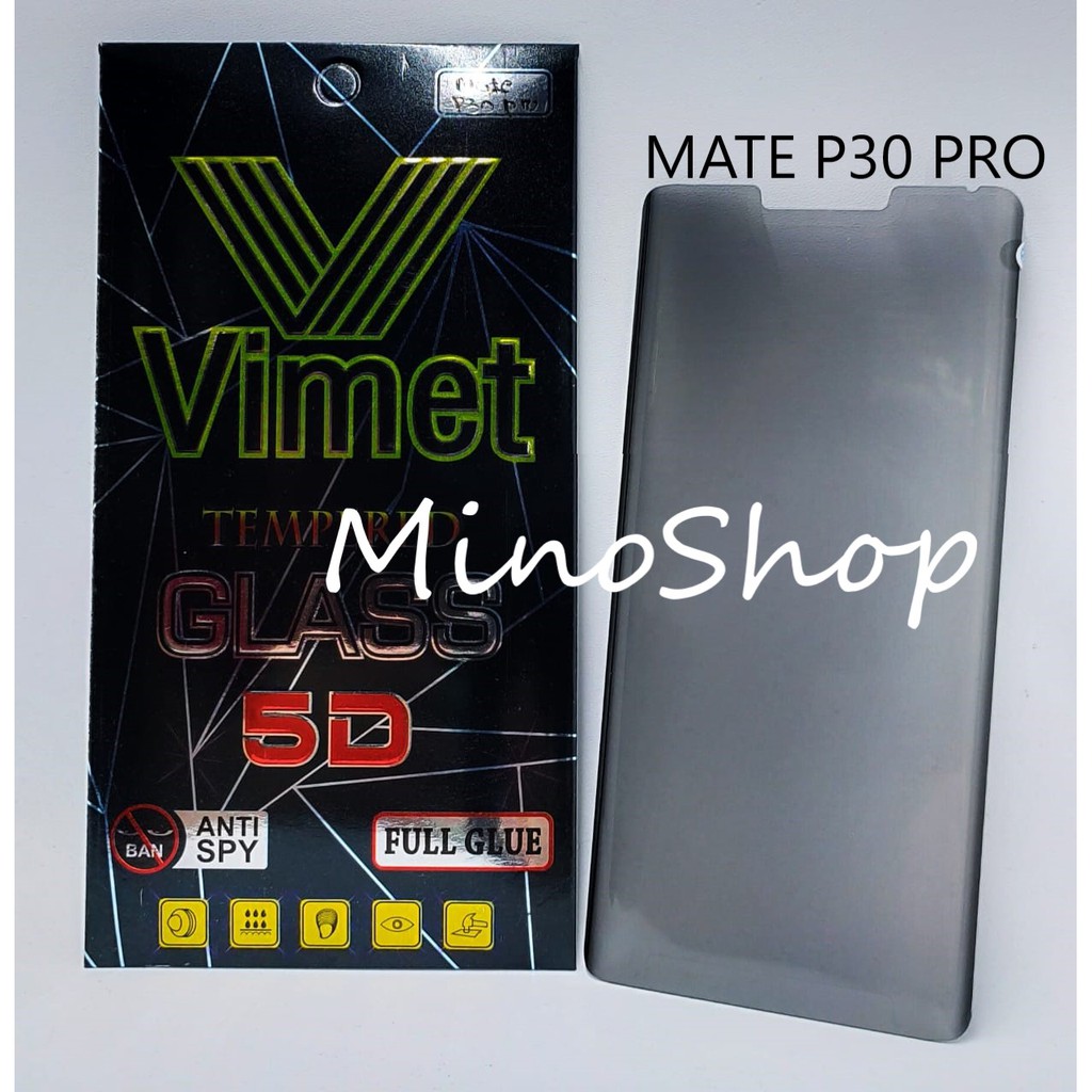 TEMPERED GLASS MATE P30 PRO ANTI SPY FULL GLUE/FULL COVER TOP QUALITY