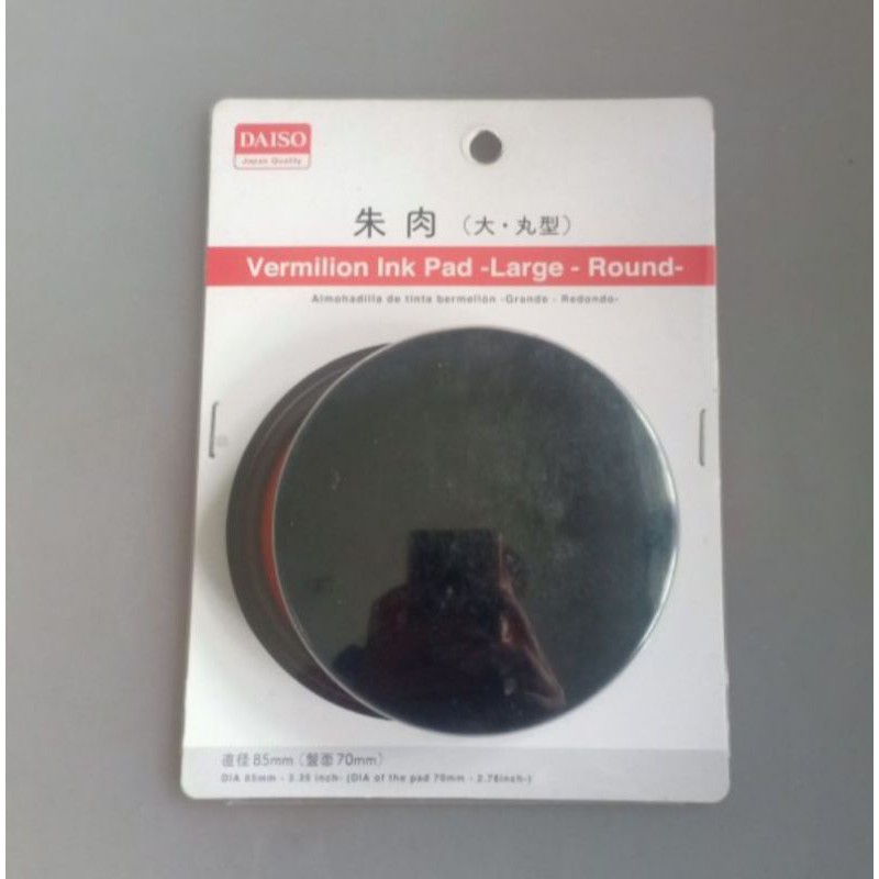 

daiso vermilion ink pad tinta stempel