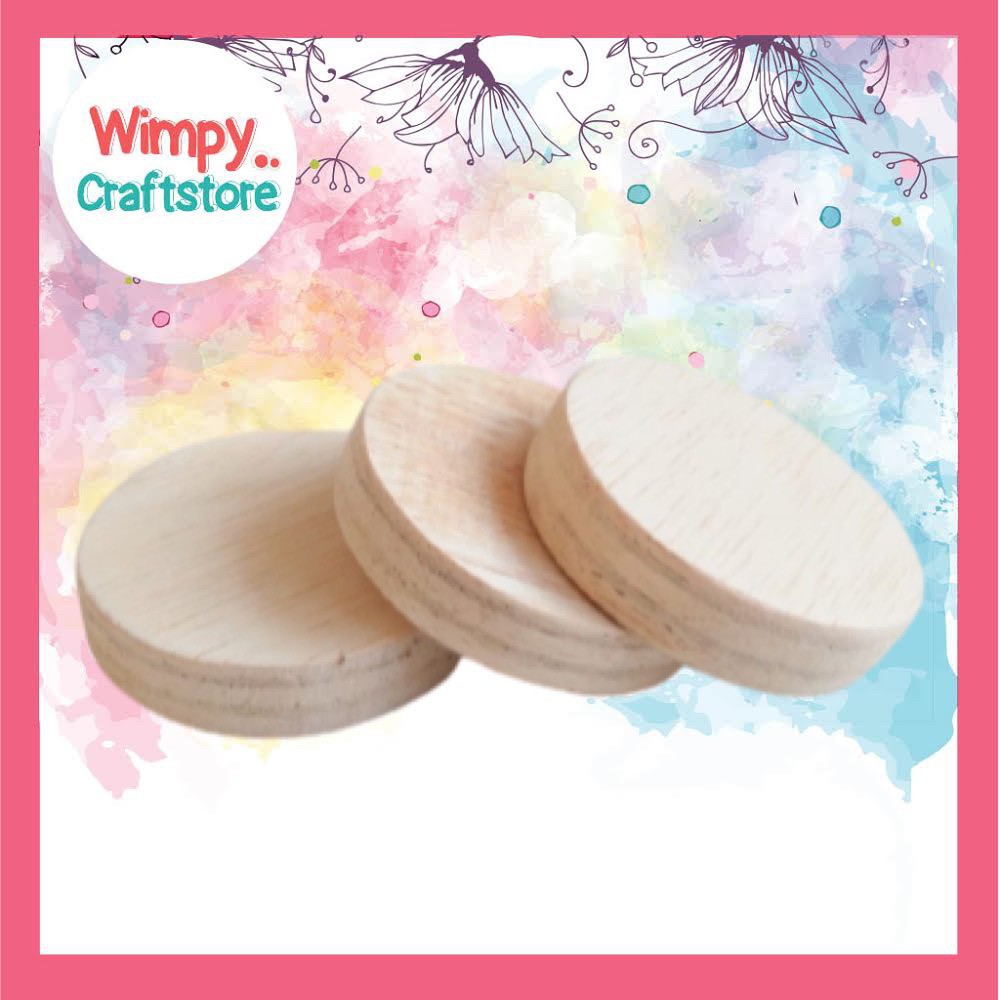 Kayu Bulat Tatakan Figure Clay Standing Action Figure Toys Kerajinan