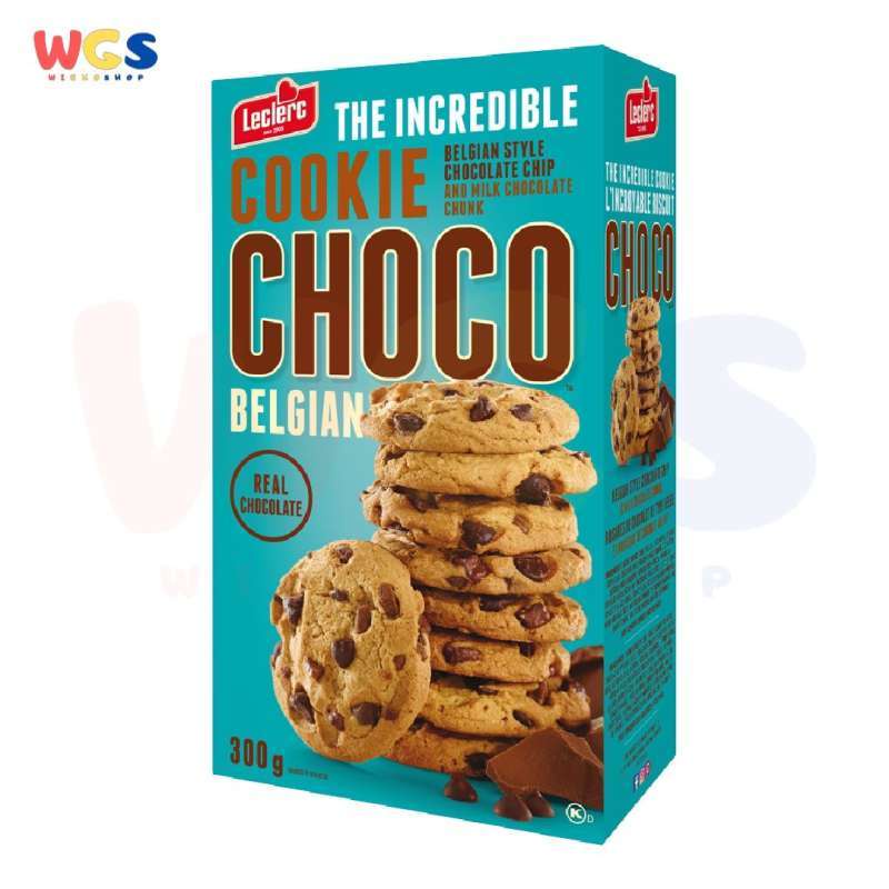 

leclerc cookie choco belgian 300gr | kue | biskuit | camilan | snack