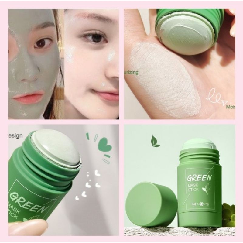 MASKER WAJAH MUKA GREEN TEA GLOWIN0G JERAWAT BRUNTUSAN BOPENG KOMEDO DAN BEKAS JERAWAT AMPUH STICK STIK CLAY PEEL OFF MASK CLAYMASK AMAN  LX-29 ANAK PRIA BPOM ORGANIK MURAH MEIDIAN