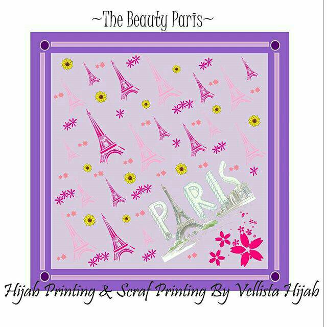 

[The Beauty Paris] Hijab Printing / Kado Anniversary / Kado Wisuda / Kado Ulangtahun /Scraf Printing