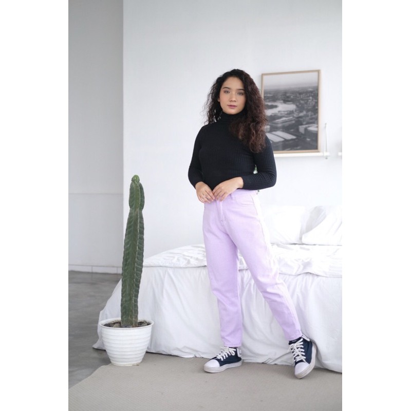 VIERLIN - Jeans 3189 - BOYFRIEND LILAC