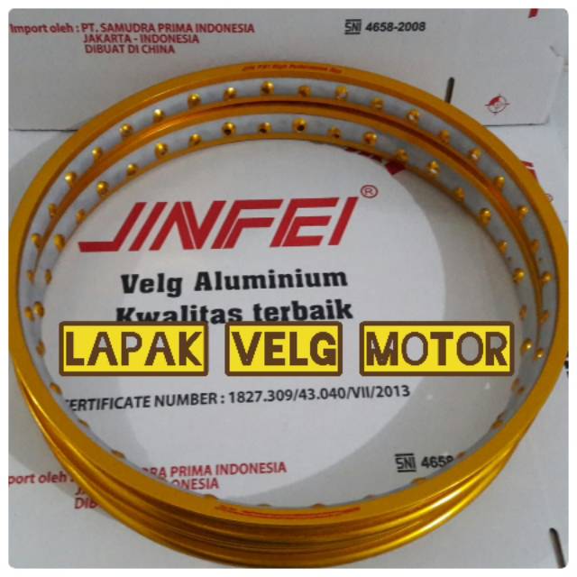 Velg jari jari ring jinfei two tone gold uk 140x17&120x17