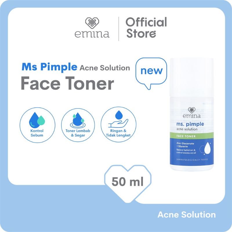 Emina Ms Pimple Acne Solution Series | Calming Gel | Exfoliating Toner | Face Serum | Face Toner | Face Wash | Moisturizing Gel | Spot Gel