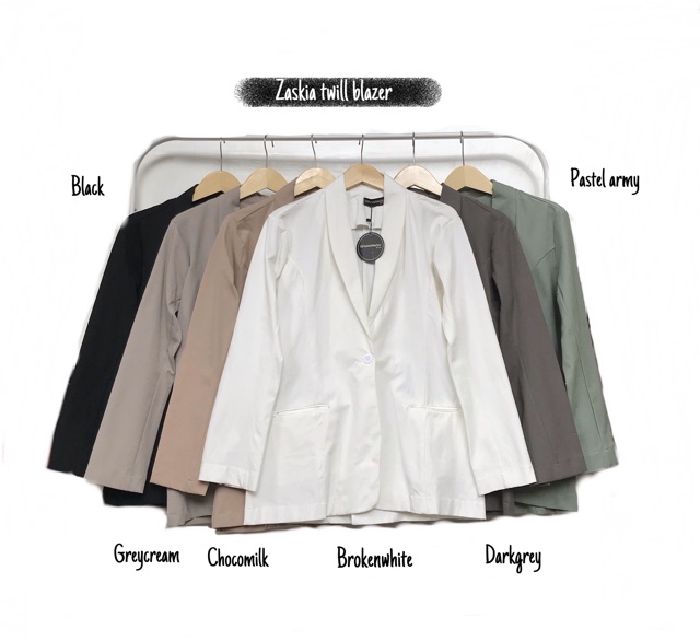 blazer set Nabila twill cutbray (bahan Cotton twill Import (double Stretch)