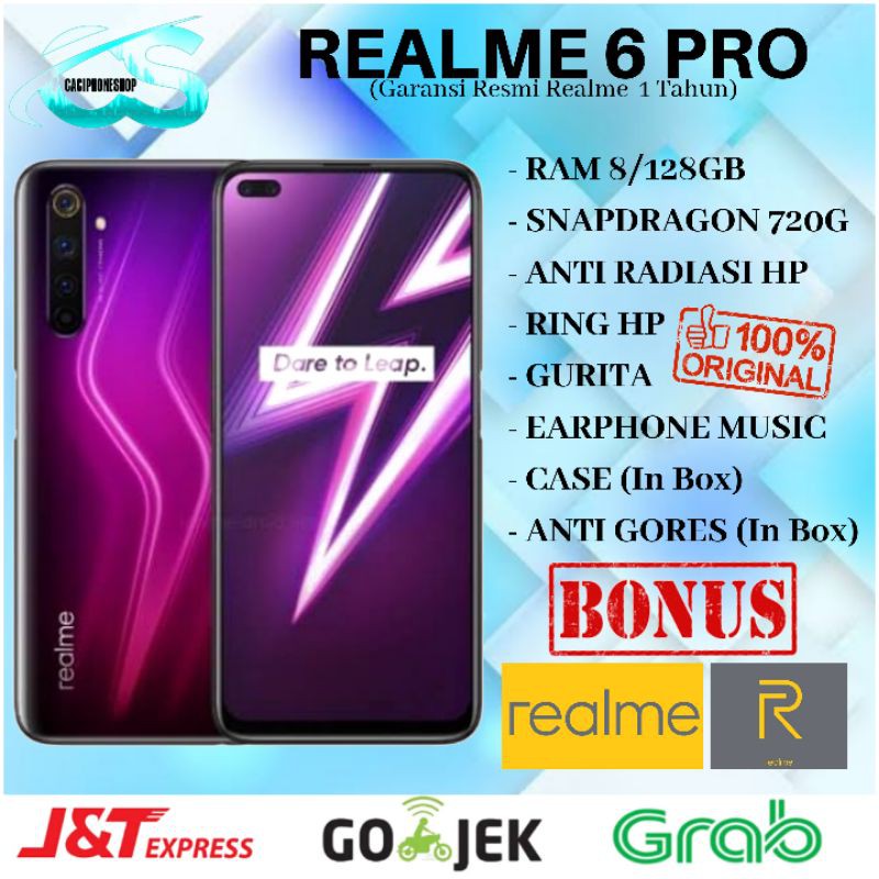 REALME 6 PRO 8/128 RAM 8GB ROM 128GB GARANSI RESMI REALME 1 TAHUN