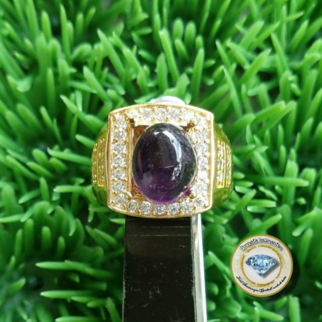 CINCIN BATU KECUBUNG UNGU NATURAL ASLI