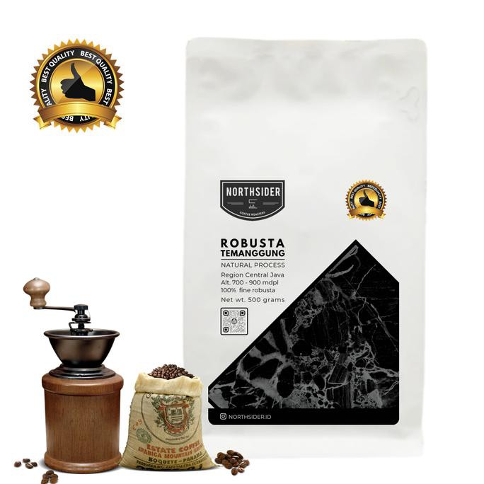 

BIJI KOPI ROBUSTA FINE TEMANGGUNG NATURAL -500GR NORTHSIDER COFFEE - BIJI KOPI