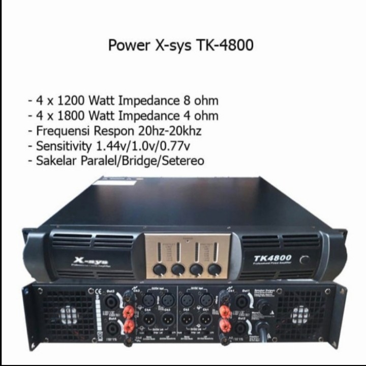 Power X-SYS TK 4800 4X1200watt 4X1800watt Power X-SYS TK4800