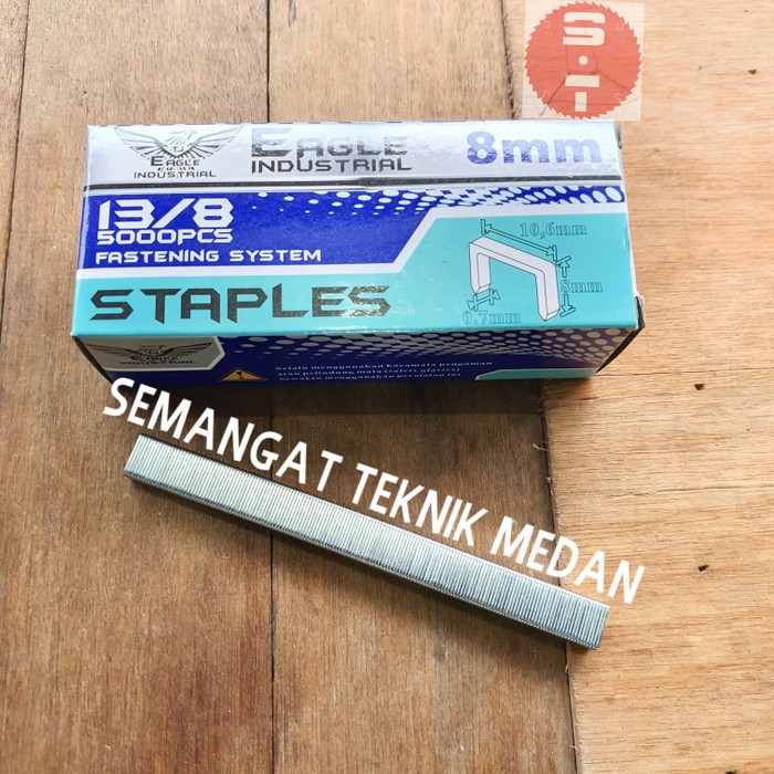 

8mm ISI PAKU REFILL STAPLES NAIL GUN ANAK HECKTER HEKTER 8 mm EAGLE