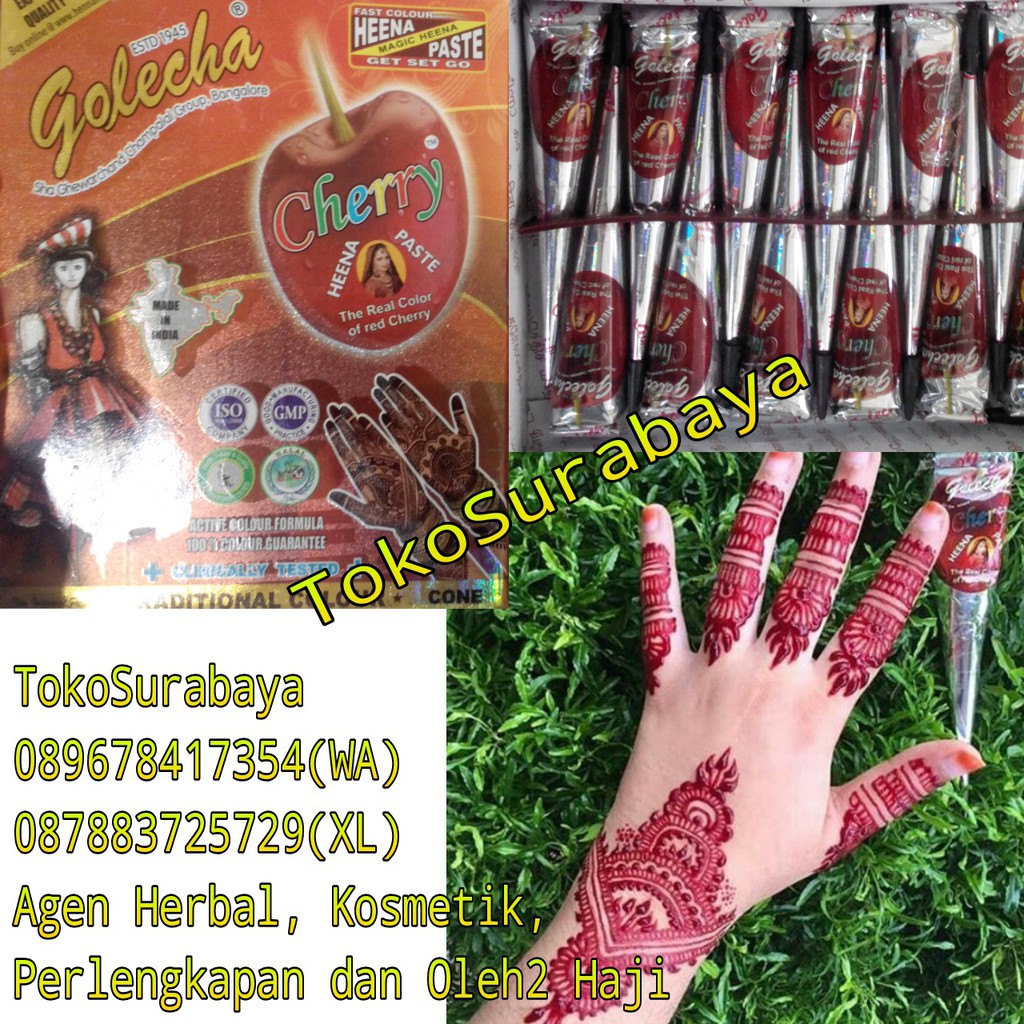 

Henna Hena Golecha Cherry Warna Merah Terang