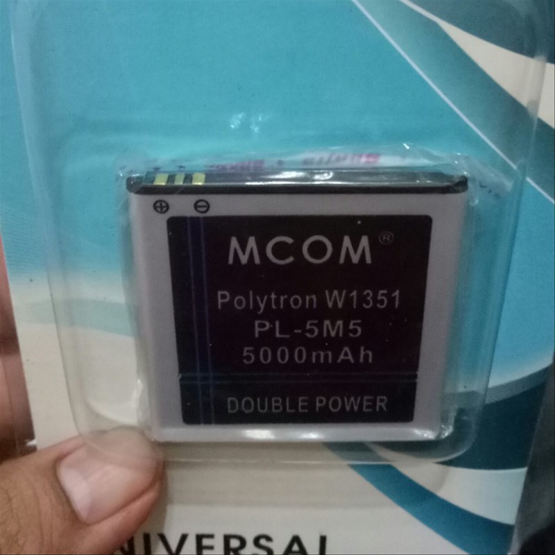 Battery Batre Baterai Double Power Mcom Polytron PL5M5 PL-5M5 W1351 Rocket Lite
