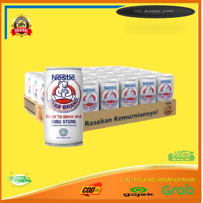 NESTLE Bear Brand Susu Beruang 189 ml - 1 Dus isi 30 pcs