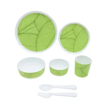 ACE Krishome Set Alat Makan Plastik 24 Pcs - Hijau SKU 10203784