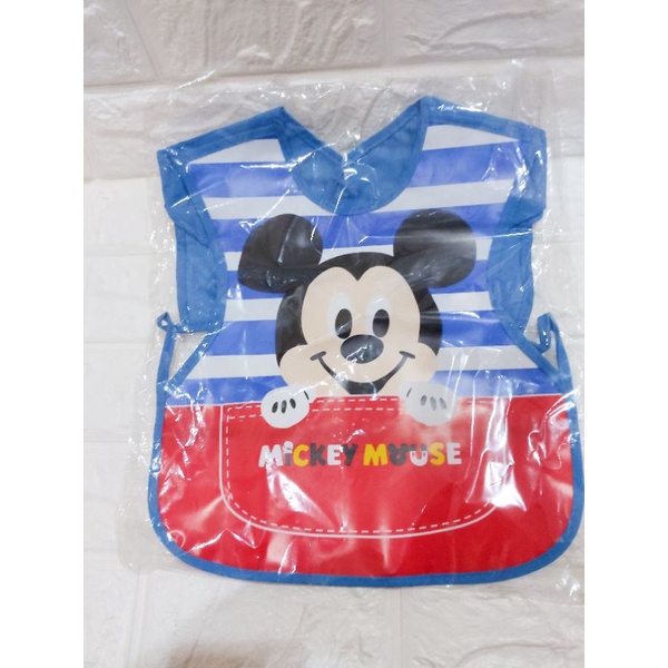 Bib anak mickey mouse - baby bib disney - celemek makan anak - celemek bayi - baby bib