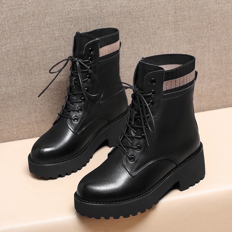 BT39 SEPATU BOOTS IMPORT WANITA KOREA BRITISH MARTIN INGGRIS ORIGINAL VELVET