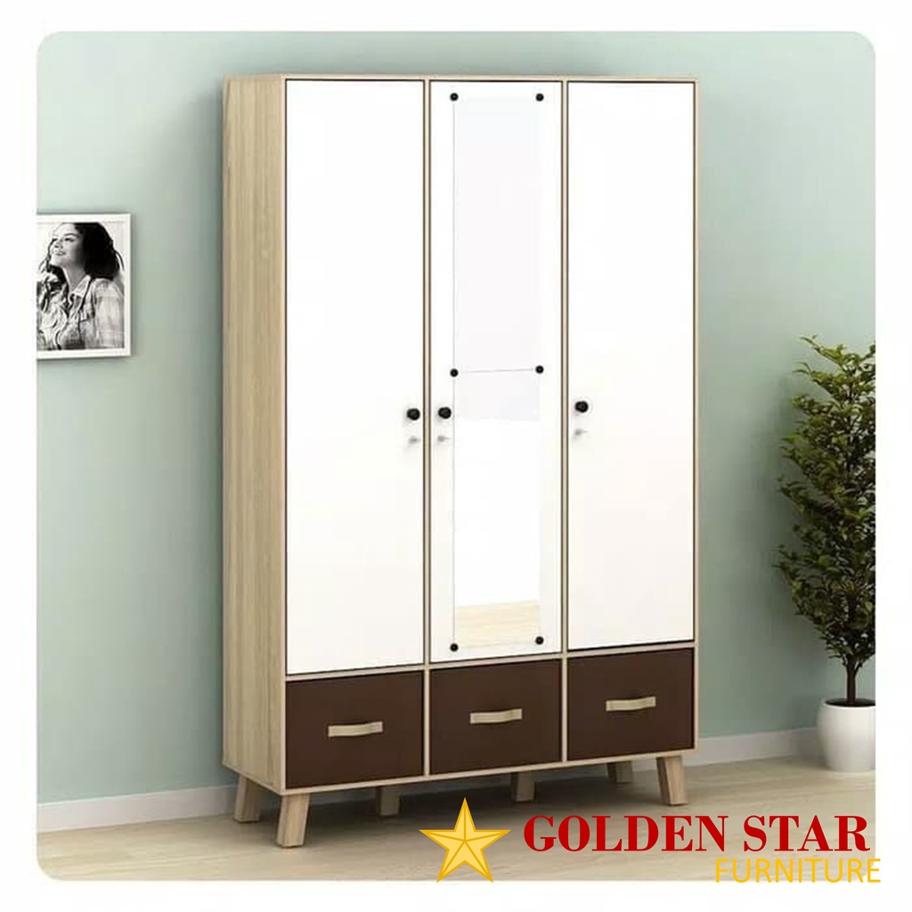Wardrobe / Lemari Pakaian 3 Pintu Metropolis Arnor WD3 WD 3 Pro Design