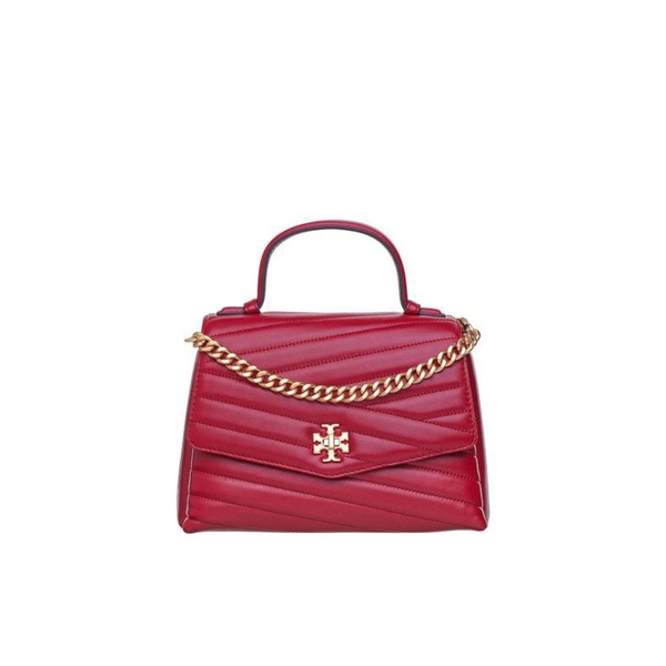 Tory Burch Kira Chevron Top Handle Satchel Red