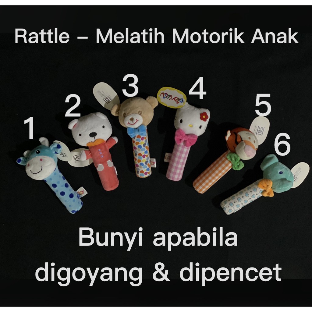 Boneka Rattle stick BESAR SPPHOP Animal / Rattles Musik Mainan Bayi /mainan bayi CBKS JH VC