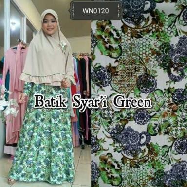 FREEongkir BR7567 D43 BAJU BATIK MURAH BATIK SYARI GREEN