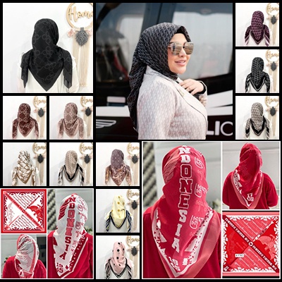 HIJAB SEGIEMPAT VOAL JURNEY POLKADOT KEYZ HIJAB KH004