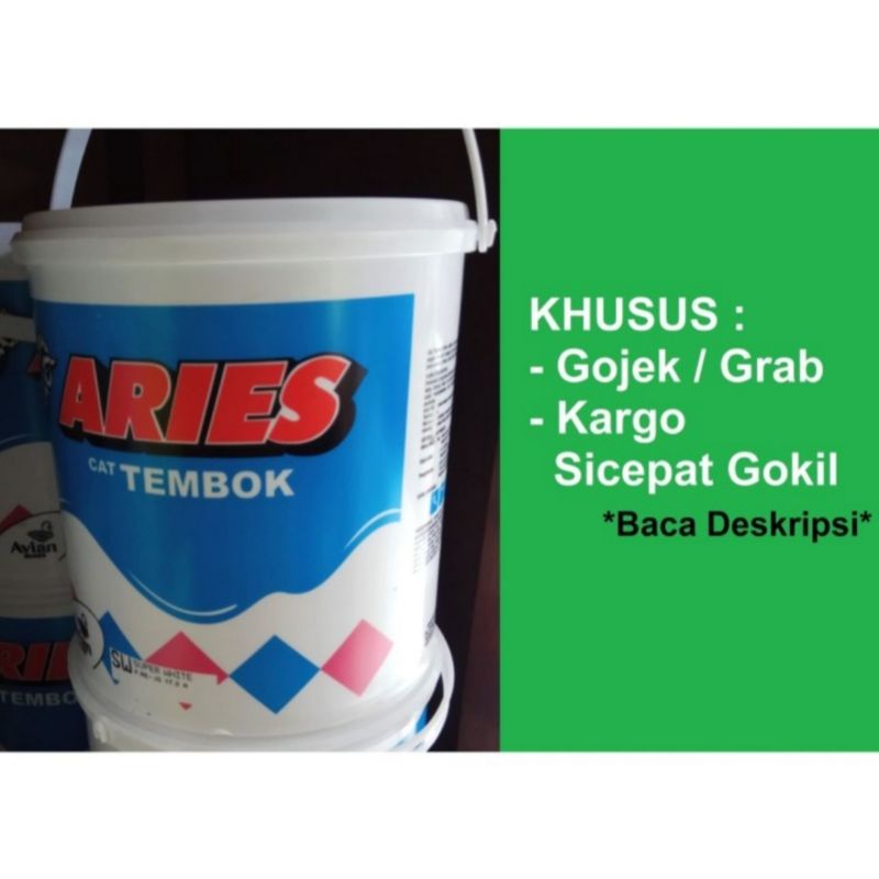 Cat Tembok Cat Dinding ARIES PUTIH Super White 5kg Galon . Cat Plafon Triplek Emulsion Paint Avian B