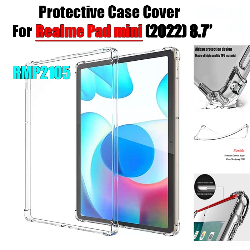 (Ready Stock) RMP2105 Case Transparan Anti Jatuh Untuk Realme Pad Mini 4G LTE 8.7 &quot;(2022)