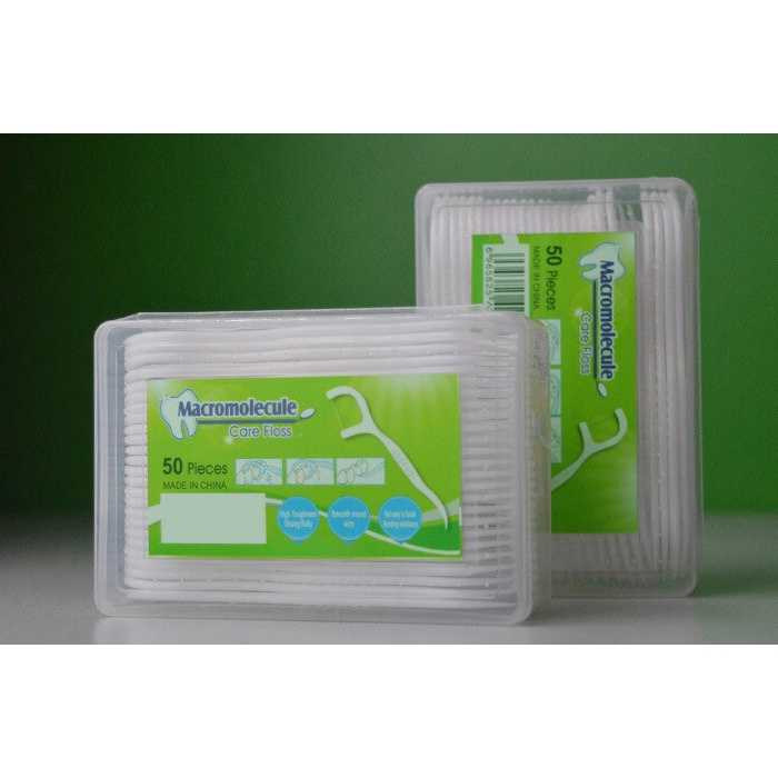 TaffOmicron Dental Floss Benang Gigi Pembersih Jigong Toothpicks 50 PCS - LMT558 - White