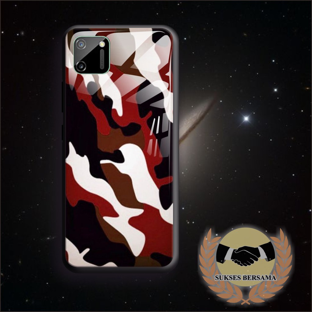 BSB09 Case Gambar army back case glass vivo y91 y93 y95 y91c y71 y81 y12 y15 y17 y53 v5 y11 etc