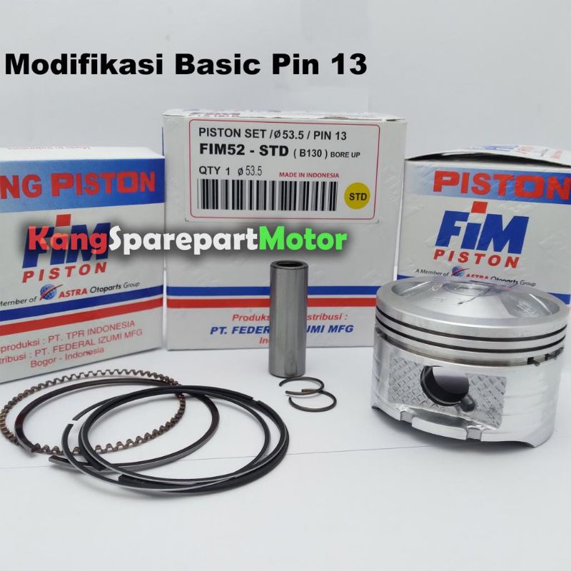 SEHER PISTON SET FIM 53.5 54 54.5 55 55.25 55.5 56 Pin Pen 13 FIM52 VARIO BEAT KARBU BLADE REVO ABS