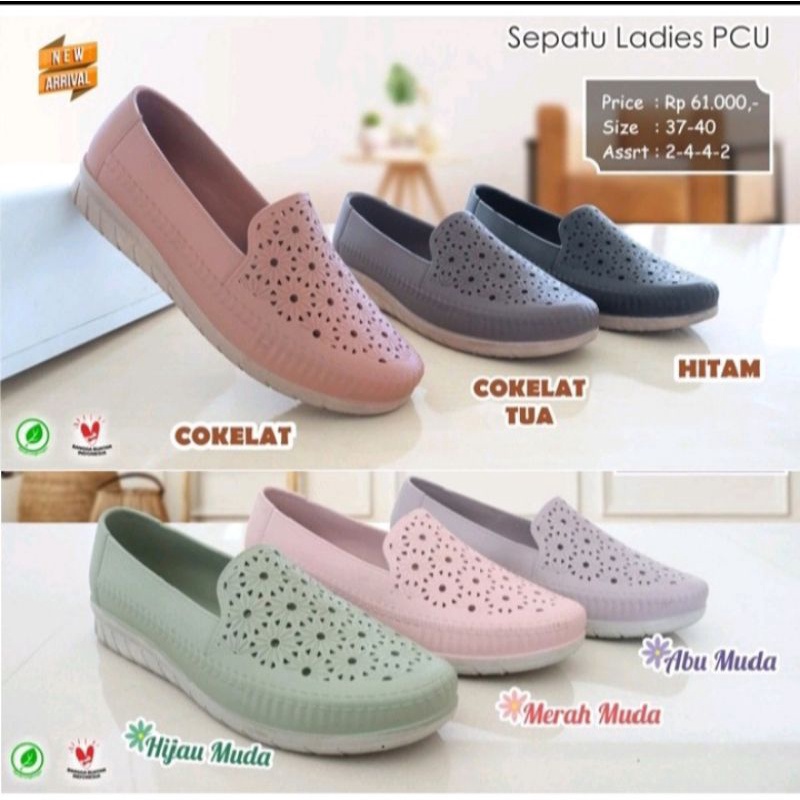 Sepatu Slop Wanita Bahan Karet | Sepatu Kantor | ATT SLN495