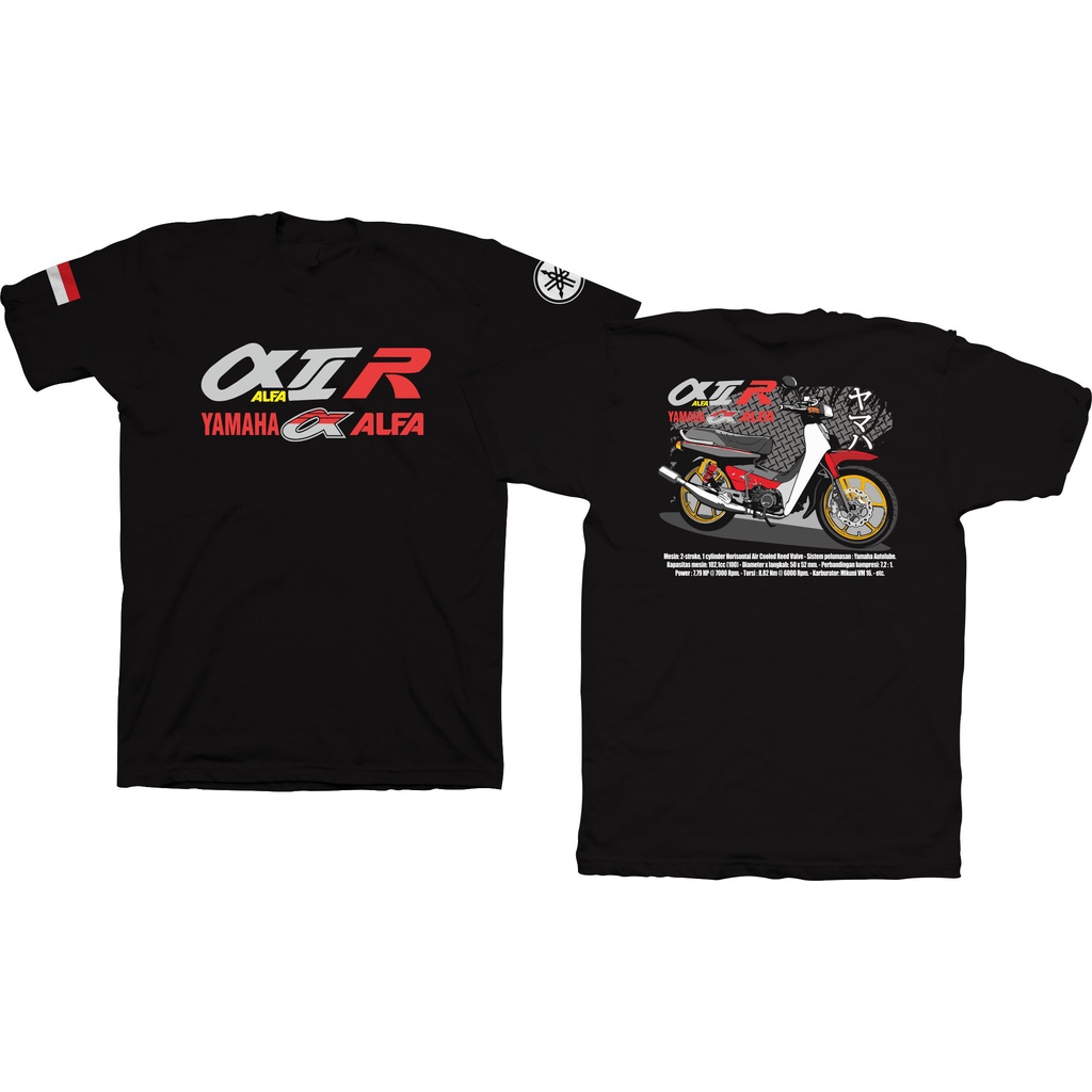 Kaos Yamaha Alfa free Topi | Tshirt motor Yamaha alfa 2stroke | Kaos Baju Distro Otomotif | Atasan P