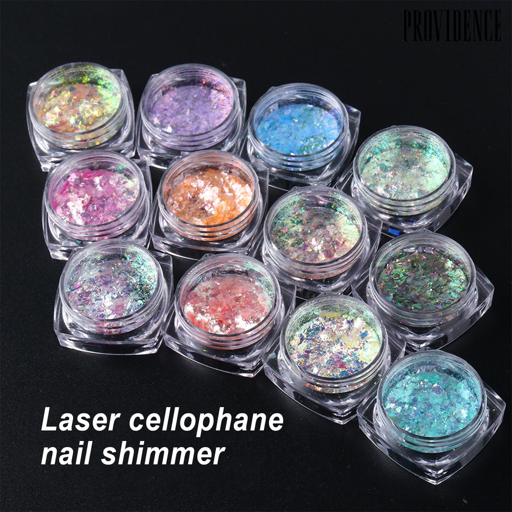 Providence 1 Botol Payet Glitter Cellophane Berkilau Untuk Dekorasi Nail Art / Manicure