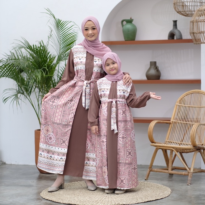 GAMIS MUSLIM COUPLE IBU ANAK KEMEJA KOKO ARYA DIYANA SET BAJU FAMILY COUPLE