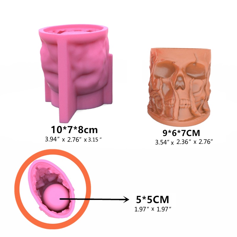 Ran Cetakan Resin Bentuk Tengkorak Bahan Silikon Untuk Kerajinan Tangan