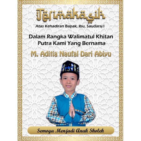 Kartu ucapan / Thanks card untuk souvenir