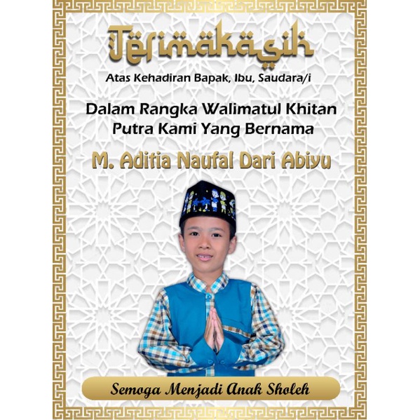 Kartu ucapan / Thanks card untuk souvenir